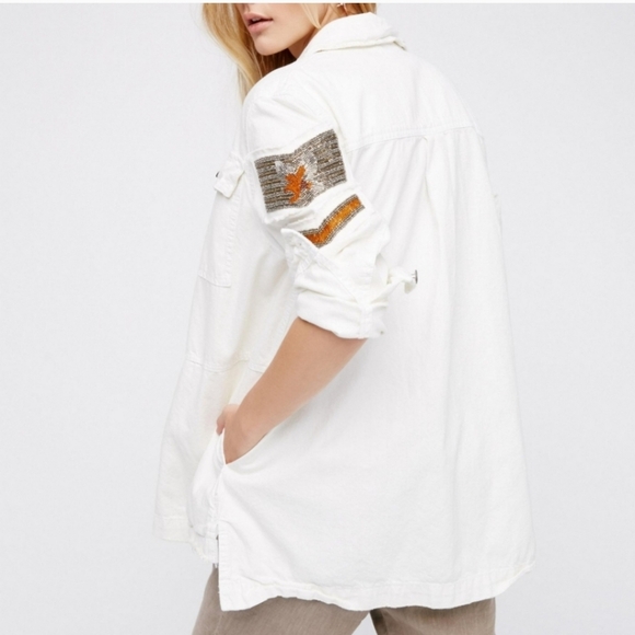 FREE PEOPLE Embellished Military Jacket - Picture 13 of 16